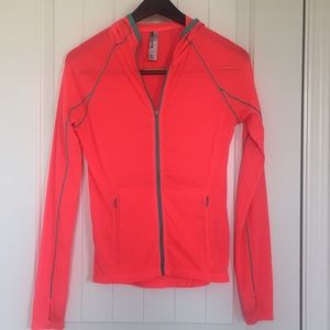 Athleisure see through zip hoodie